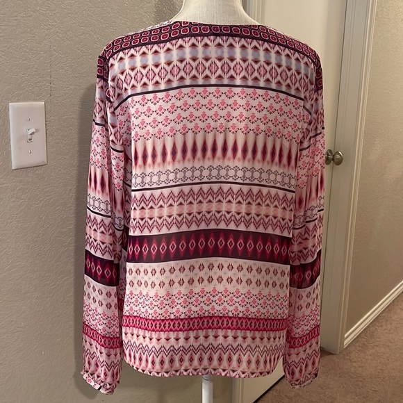 Women’s Decree Pink Sheer Blouse Size Medium - Picture 3 of 6